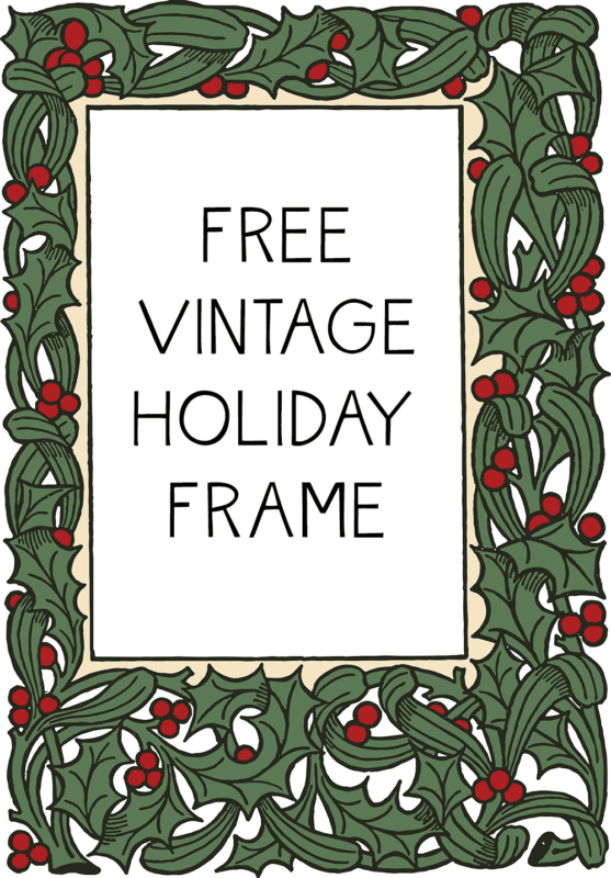 vintage christmas borders clip art free - photo #9