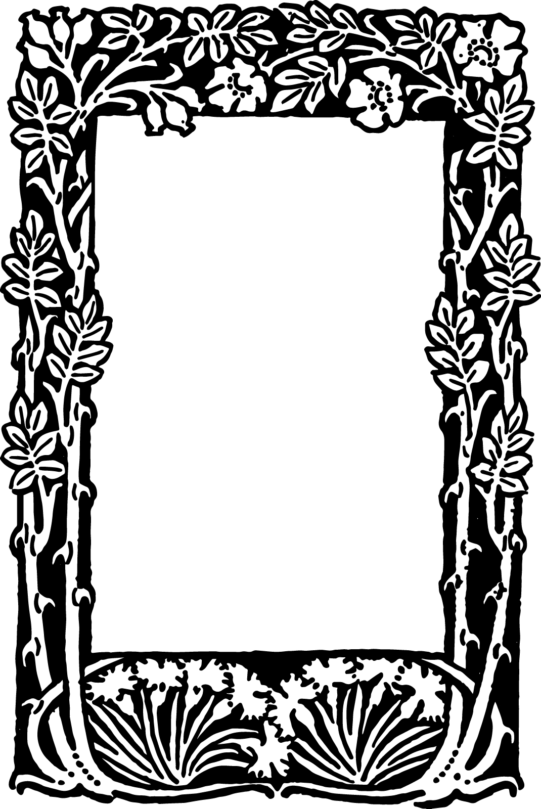 Download Free Vector - Floral Border Frame | Oh So Nifty Vintage ...